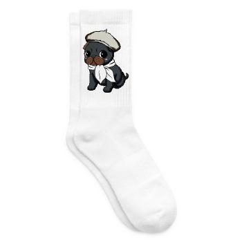 Black Pug Beret - Tennissocken - Weiß - Rechts