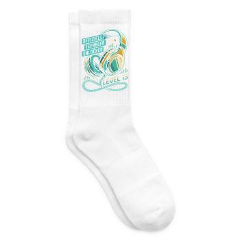 Level 13 Kopfhörer Offizieller Teenager - Tennissocken - Weiß - Rechts