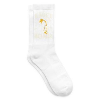 Läuft bei mir Bier Skelett Saufen Spruch Geschenk - Tennissocken - Weiß - Rechts