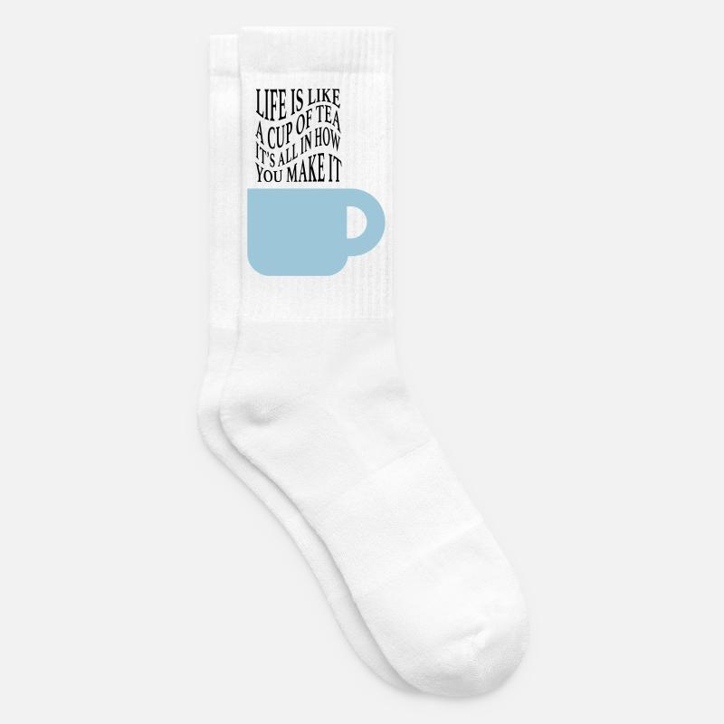 La vie comme le thé - Chaussettes de tennis - blanc