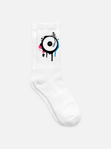 Turntable Graffiti - Tennis socks - white