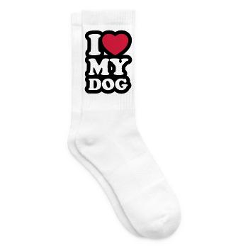 I love my dog - Tennis socks - white - Right
