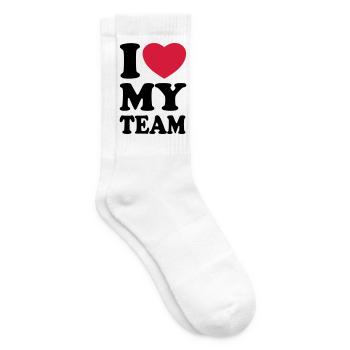 I love my team - Tennis socks - white - Right