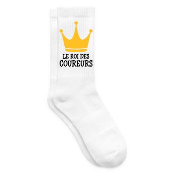 Course à Pied / Running / Jogging / Coureur - Chaussettes de tennis - blanc - Droite