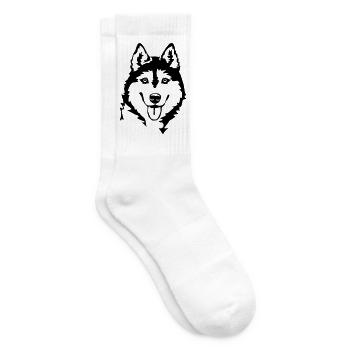Husky Kopf - Tennissocken - Weiß - Rechts
