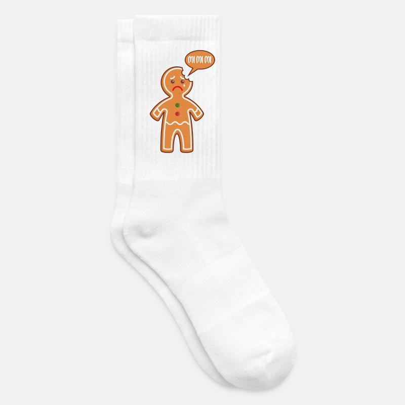 Gingerbread man Mimimi Mi Mi Mi baker baking pastries - Tennis socks - white