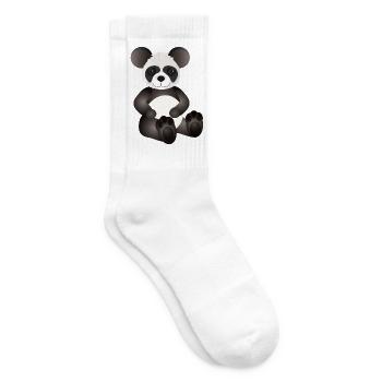 zuckersüßer kleiner Panda als tierischer Begleiter - Tennissocken - Weiß - Rechts