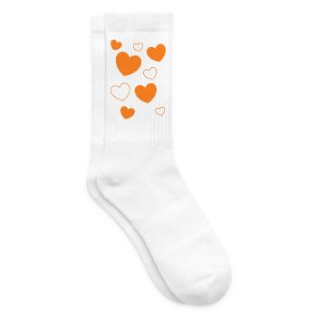 Motif de cœur Motif de cœur Motif de cœur cadeau - Chaussettes de tennis - blanc - Droite
