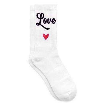 MOM. MOTHER'S DAY. HAPPY MOTHER'S DAY - Tennis socks - white - Right