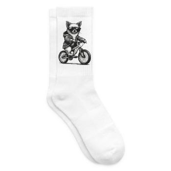 Bicycle Chihuahua Sunglasses Bike Gift - Tennis socks - white - Right