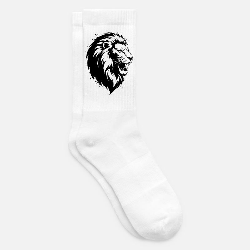 Verrückter Leon - Tennissocken - Weiß