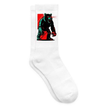 Mecha Techno Bär - Tennissocken - Weiß - Rechts
