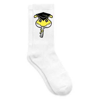 Caterpillar High School Graduation Passed College Worm - Tennis socks - white - Right