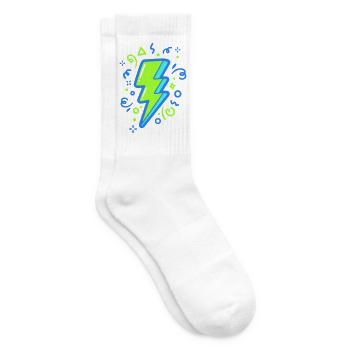 Rayon d'énergie aux couleurs néon - Chaussettes de tennis - blanc - Droite