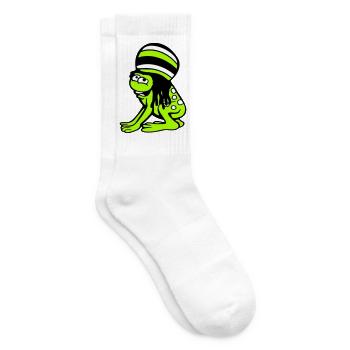 grenouille Reggae musique Rasta cheveux chapeau Jamaïque Fun - Chaussettes de tennis - blanc - Droite