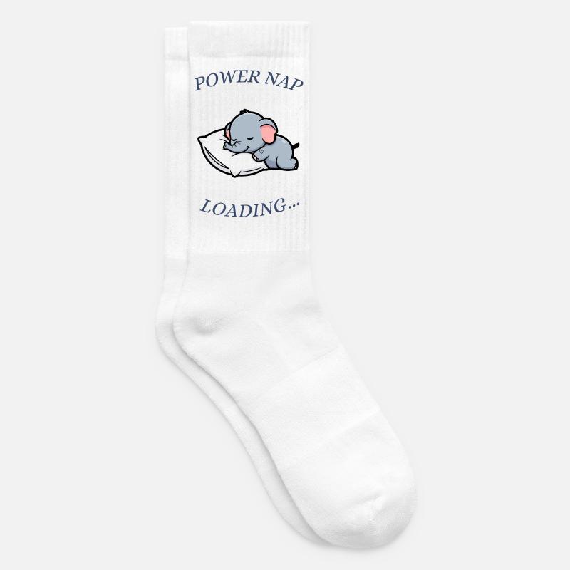 Schlafender Elefant - Tennissocken - Weiß