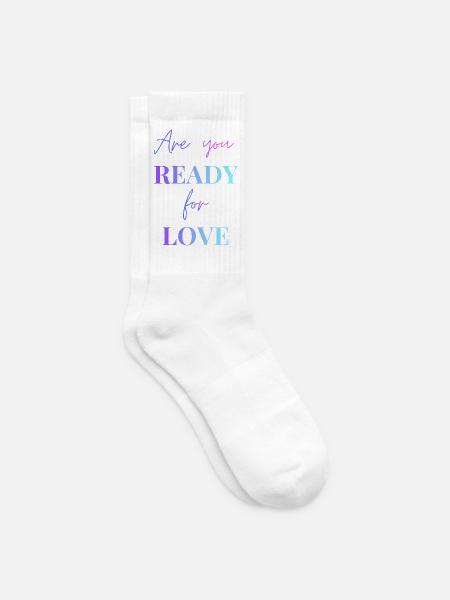 Are you ready for LOVE - Tennissocken - Weiß