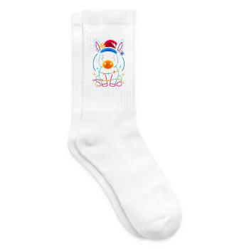 Donkey Elf Christmas Funny Gift - Tennis socks - white - Right