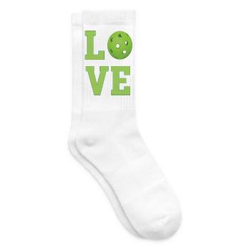 Pickleball-Liebe - Tennissocken - Weiß - Rechts
