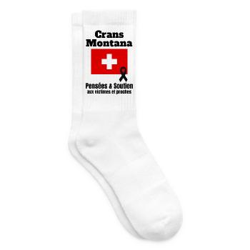 Schweiz, ich bin Schweizerin, Solidarität - Tennissocken - Weiß - Rechts
