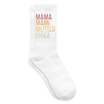 Mama Mami  Mutter Digga - Tennissocken - Weiß - Rechts