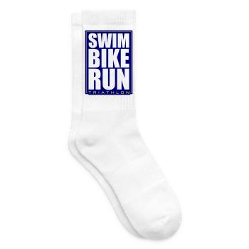 Triathlon Natation Course Cyclisme - Chaussettes de tennis - blanc - Droite