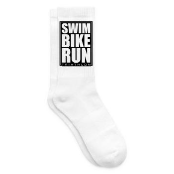 Triathlon Swimming Cycling Running - Tennis socks - white - Right