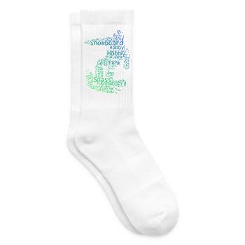 Un motif juste pour le snowboard - Chaussettes de tennis - blanc - Droite