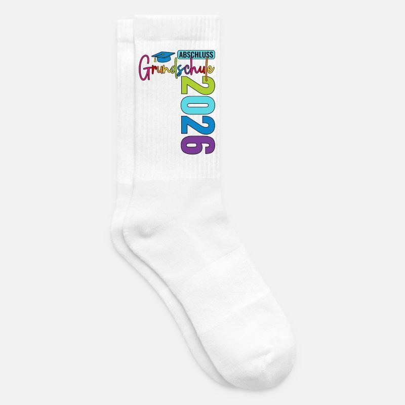Abschluss Grundschule 2026  - Tennissocken - Weiß
