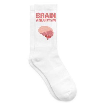 Gehirn Aneurysma - Tennissocken - Weiß - Rechts