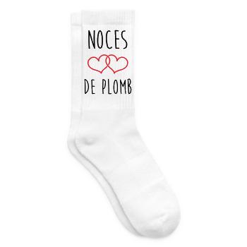 Lead Wedding 14 Jahre Ehe - Tennissocken - Weiß - Rechts
