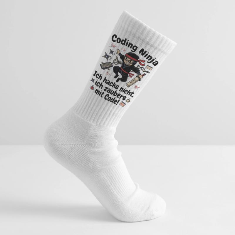 Coder Ninja Programmierer Humor Tennissocken