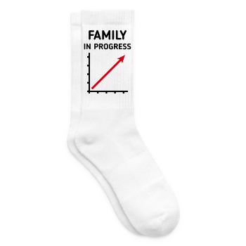 Family In Progress (Schwanger / Eltern / 2C) - Tennissocken - Weiß - Rechts