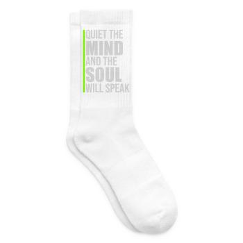 Silence L’esprit et l’âme parleront Ruhe Spruch - Chaussettes de tennis - blanc - Droite