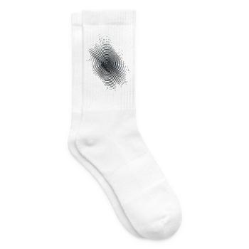 Color Fingerprint Circles - Tennis socks - white - Right