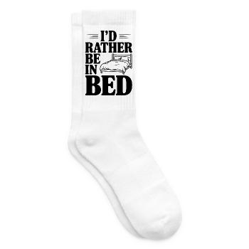 Ich wäre lieber im Bett - Tennissocken - Weiß - Rechts