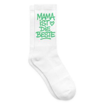 Mama ist die Beste - Tennissocken - Weiß - Rechts