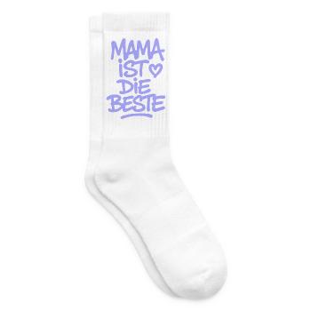 Mama ist die Beste - Tennissocken - Weiß - Rechts