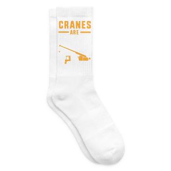 Kranführer Kran - Tennissocken - Weiß - Rechts