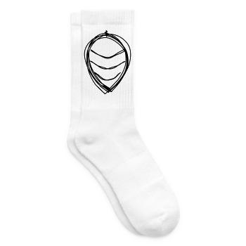 Hopfendolde handgezeichnet - Tennissocken - Weiß - Rechts