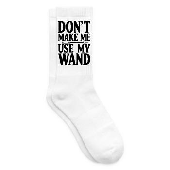 Zwing mich nicht, meinen Zauberstab zu benutzen - Tennissocken - Weiß - Rechts
