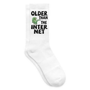 Older than the Internet - Dino - Tennissocken - Weiß - Rechts