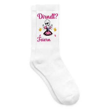 Dirndl Volksfest Bier Feiern Bayern Lustiger Spaß - Tennissocken - Weiß - Rechts