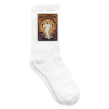 Glamour Ghost Halloween Shirt – Retro Spooky - Tennissocken - Weiß - Rechts