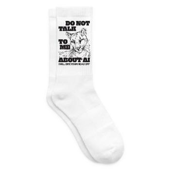 SPRICH NICHT MIT MIR ÜBER KI - Tennissocken - Weiß - Rechts