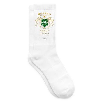 Saxonia Wappen Löwen-Emblem - Tennissocken - Weiß - Rechts