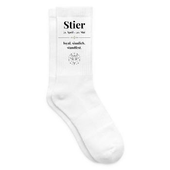 Stier Sternzeichen Eigenschaften - Tennissocken - Weiß - Rechts
