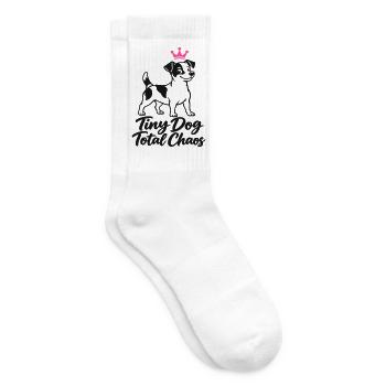 Jack Russell Tiny Dog Total Chaos - Tennissocken - Weiß - Rechts