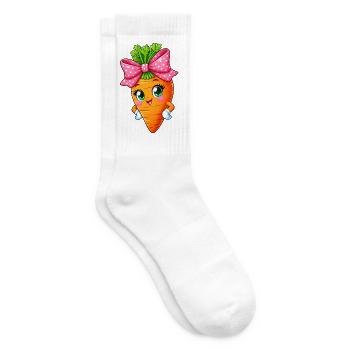 Karotten-Karotten-Gemüse - Tennissocken - Weiß - Rechts