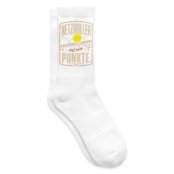 Netzroller sind auch Punkte Tennis Spruch - Tennissocken - Weiß - Rechts